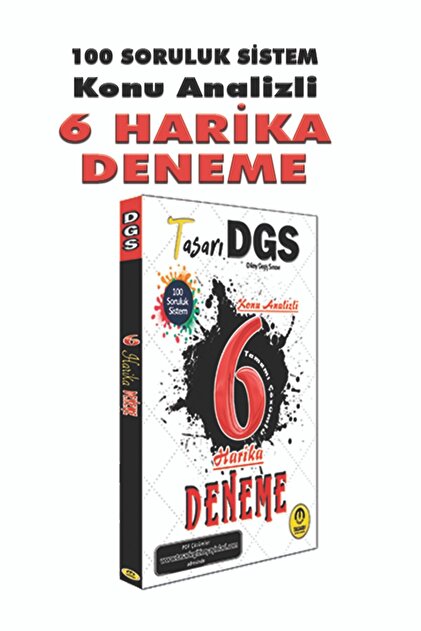 Tasarı Yayıncılık Dgs Sınav Analizli 6 Harika Çözümlü Deneme