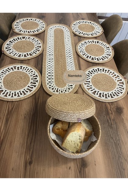 jute, placemat set, table runner, placemat, gift, tablecloth set, dining set