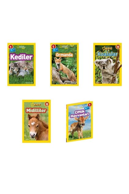 National Geographic Kids Okuma Kitapları Seviye 1 Tatlı Hayvanlar Seti