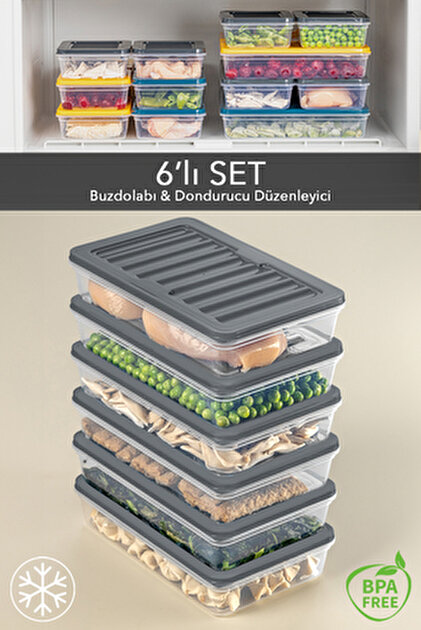 milimiliパターンセット Meleni Home 8'li Saklama Kabı , Mikrodalga Uyumlu Erzak Saklama