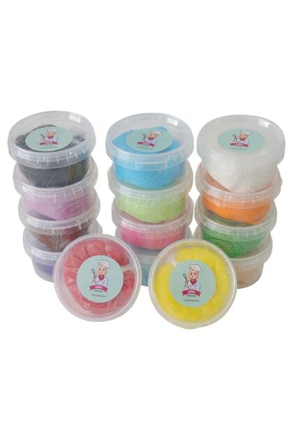 Gıda Şeker Hamuru Seti 200 gr 5 Adet ( 17 Renk Seceneği Ile ) 1 Kg