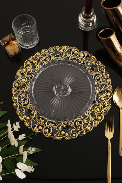 Lale 6-Piece Supla Set Gold-Transparent Color, Luxury Hard Plastic Supla Set