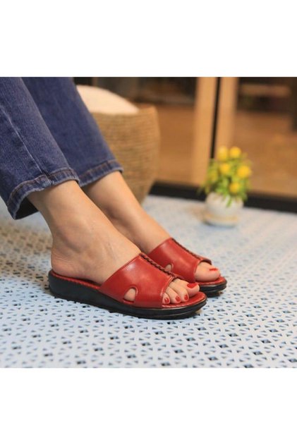 Fashion 9200-3 Günlük Anatomik Kadın Terlik Kırmızı