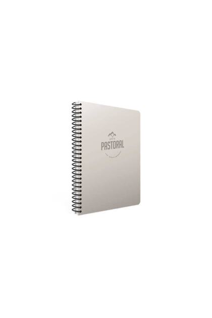 Pastoral Spiral Cover Notebook 17x24 96 Sheets Striped Pastel Gray
