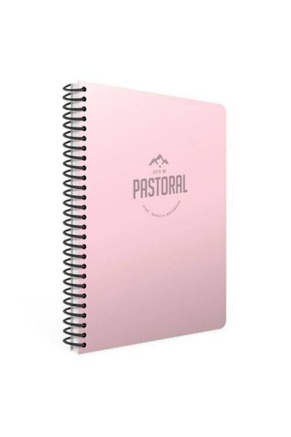 Pastoral Spiralli Plastik Kapak Defter A6 80 Yaprak Kareli