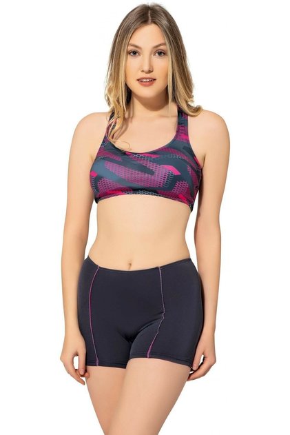 Women's Patterned Smoked Badili Shorts Swim Bikini 5523