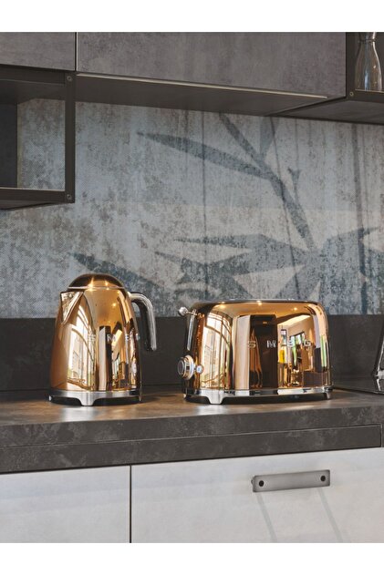Smeg 50'S Style Special Edition Rose Gold Kettle ve 1x2 Ekmek