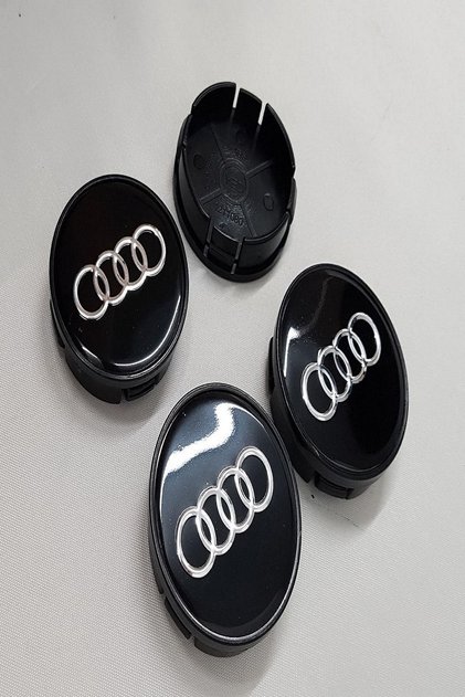 Jant Göbeği Audi 58/55 (55mm iç çap) 4l'ü Set Siyah