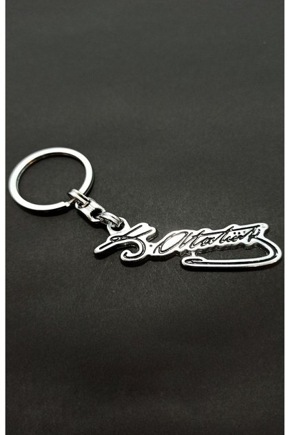 Kemal Atatürk Metal Silver Color Keychain