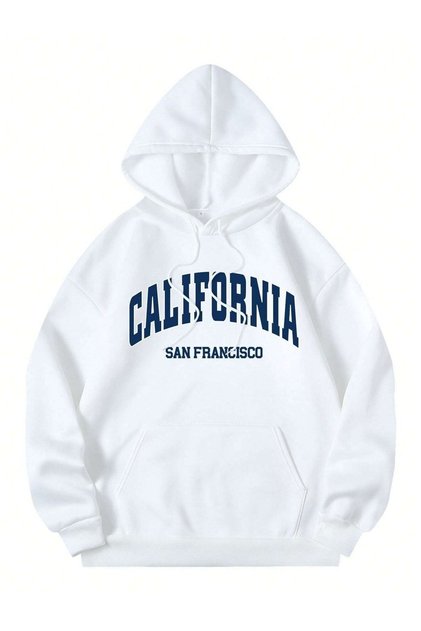 Hanorac oversize unisex cu glugă cu imprimeu California