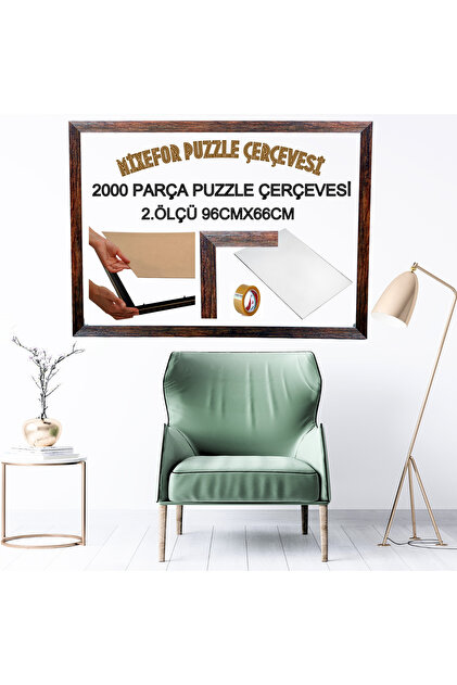mixefor 2000 Parça Puzzle Çerçevesi 2.ölçü 96cm x 66cm Renk Kahve