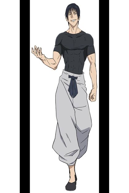 Anime- Toji Fushiguro White Background Patterned Hugging Pillow Cover
