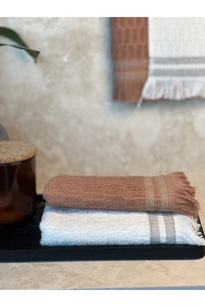 Plumehome Set of 2 Dowry Towel Set, Guest, Kitchen, Gift Hand Towel Set 30X50