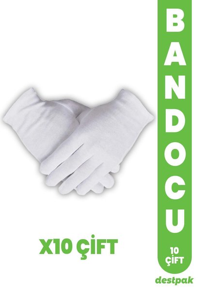 Eczema Gloves 100% Cotton - Leaves Extra Moisturizing and Protects - Smooth Surface (10 PAIRS)