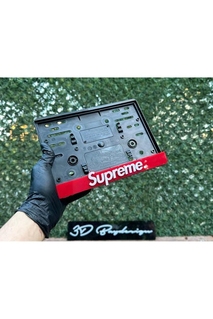 置物 Supreme License Plate 3dbaydesign Supreme Motorsiklet Plakalık - Fiyatı, Yorumları
