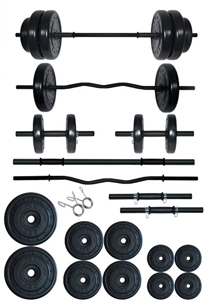 Fitset 58 kg Z Barlı Halter Seti ve Dambıl Seti Ağırlık Fitness
