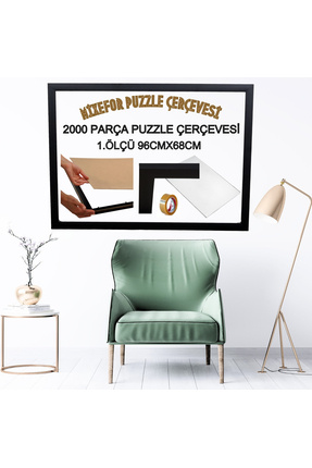 mixefor 2000 Parça Puzzle Çerçevesi 2.ölçü 96cm x 66cm Renk Kahve