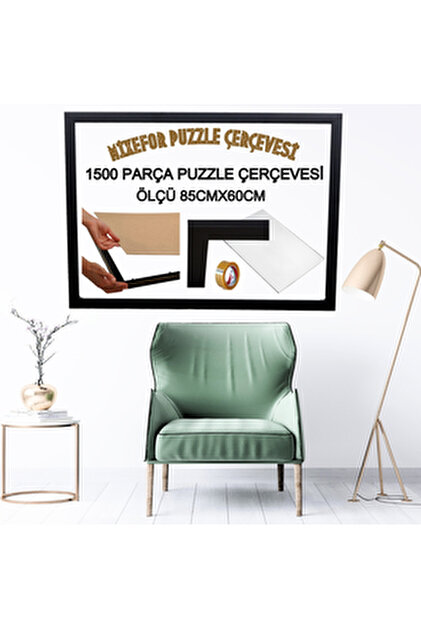 mixefor 2000 Parça Puzzle Çerçevesi 2.ölçü 96cm x 66cm Renk Kahve
