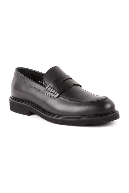 L4841 Loafer Leather Men's Shoes Black