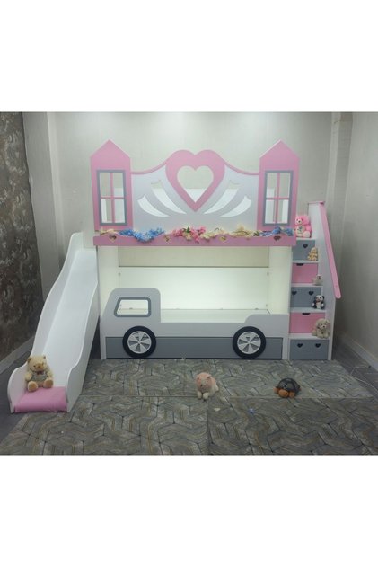 Love arabalı yavru yataklı ranza