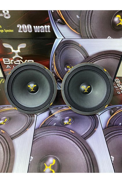 Brava Audıo Br-8 20cm Midrange 200wat 100rms Iki Adet