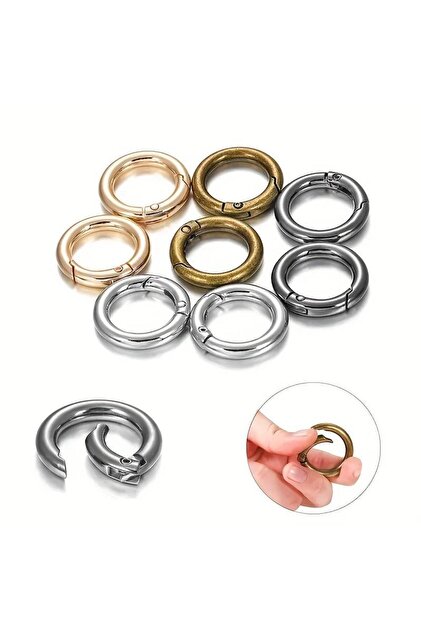 Obenim store Oval Yaylı Metal Halka Çanta ve aksesuar, zincirleri