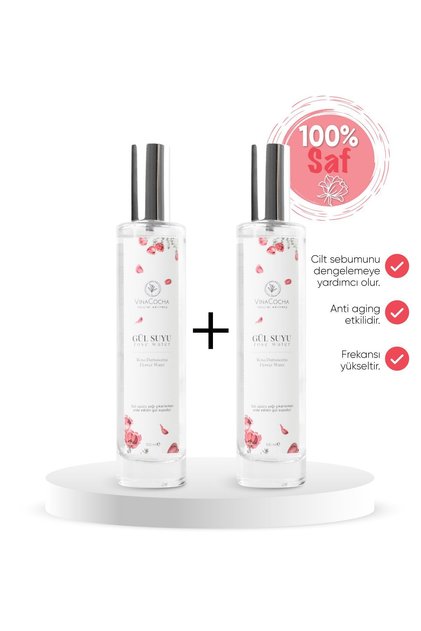 2'li %100 Saf Gül Suyu 100 ml