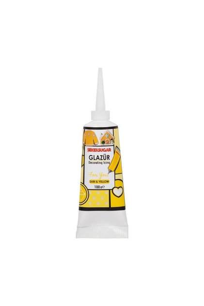 Şeker Sugar Glazür 100gr Kurabiye Süsleme Tüpü Sarı