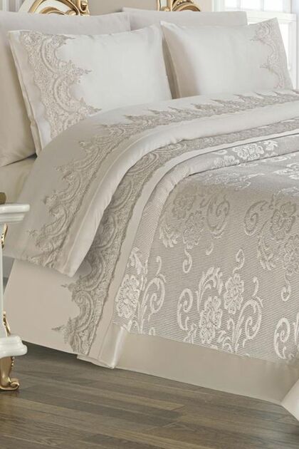 Çeyiz Diyarı Violet Pike Takımı 6 Parça Krem - Fiyatı, Yorumları