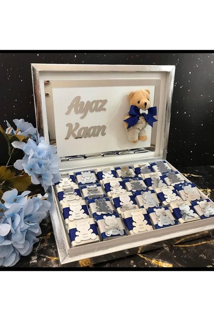 Mono Design Gümüş Kutu Lüks Exclusive Bebek Çikolatası