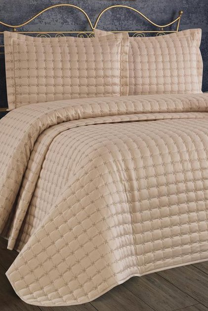 Star Double Quilted Bedspread Cappucino