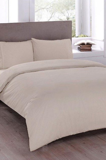 Cream Pure Double Duvet Cover Set