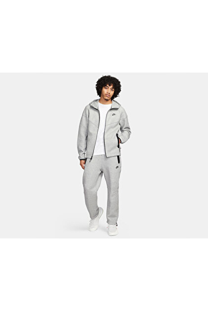 Nike Erkek Günlük Ceket M Nk Tch Flc Fz Wr Hoodie FB7921-063 Gri