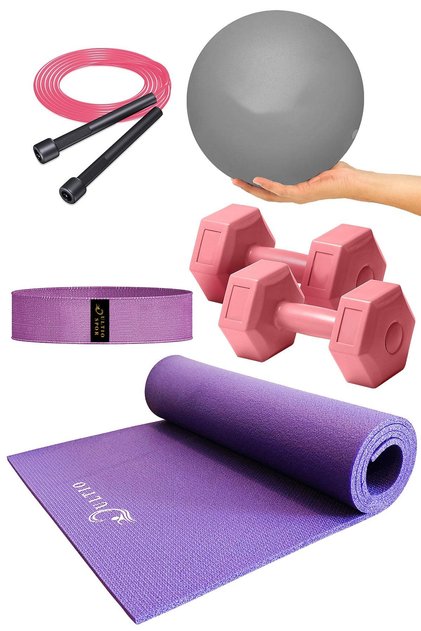 10 Mm Pilates Mat Pilates Set with Carrying Strap