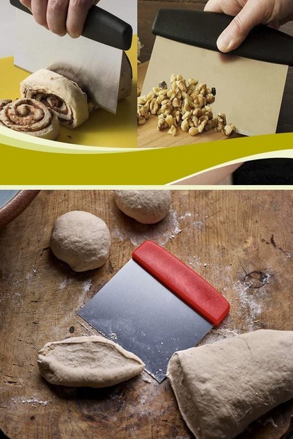 Steel Dough Cutting Apparatus - Cutter Scraper Pastry and Cake Shaping Spatula