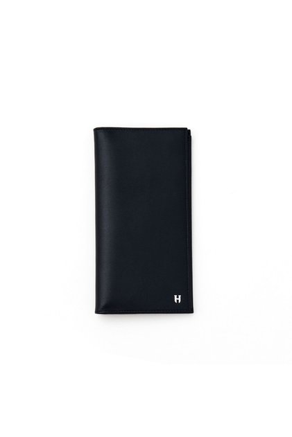 Tripp Men's Black Leather Special Design Multi-Compartment Rfid Protected Travel Wallet