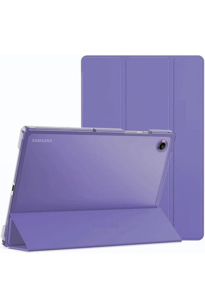 Samsung Galaxy Tab A8 Sm-x200 10.5 Inç Tablet Uyumlu Standlı Akıllı Kılıf Smart Cover Lila