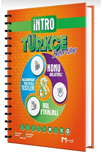 Mozaik Yayınları Mozaik LGS 8. Sınıf Türkçe İntro Defter Kitap