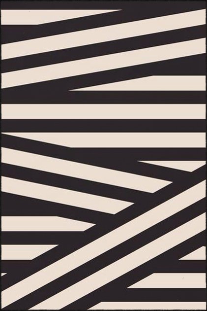 Geometric Themed Patterned Woven Base Carpet and Washable Carpet Miravip9971