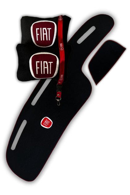 Fiat Tipo Tempra Torpedo Rug - Black Vehicle 2-Piece Protection Set & Auto Mirror Hanger