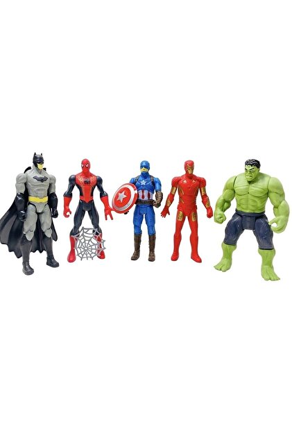 MARVEL 17体フィギュアセット Brother Toys Spiderman Hulk Kaptan Amerika Batman Ironman 17cm