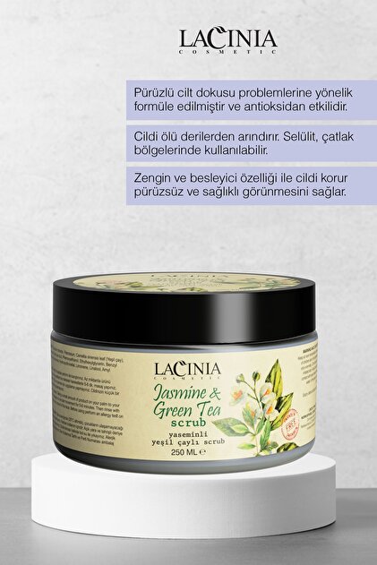 Lacinia Yasemin Yeşil Çaylı Scrub Peeling 250ml Vücut Bakımı