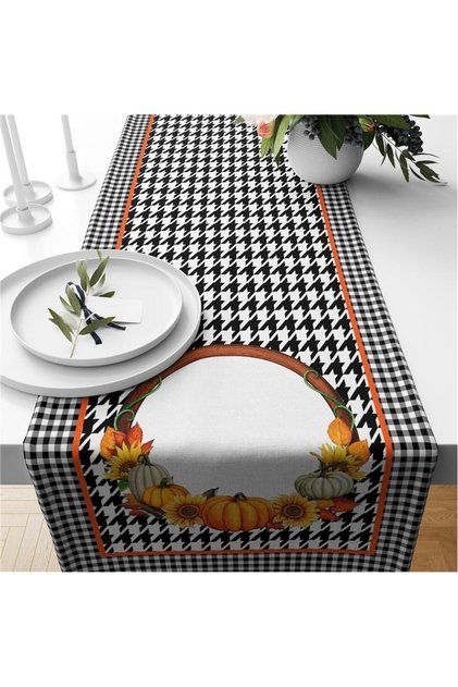 Autumn And Pumpkin Patterned Runner