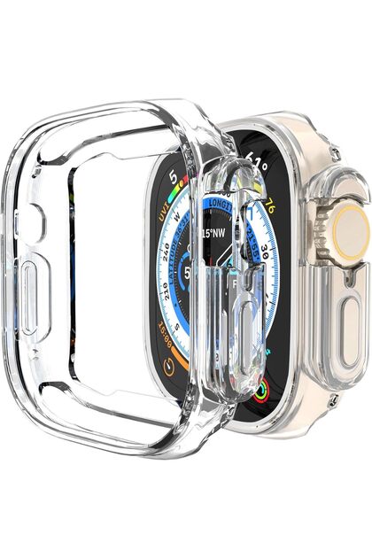 Watch 8 Ultra 49mm Kasa Ve Ekran Koruyucu 360 Tam Koruma Yumuşak Silikon Kılıf