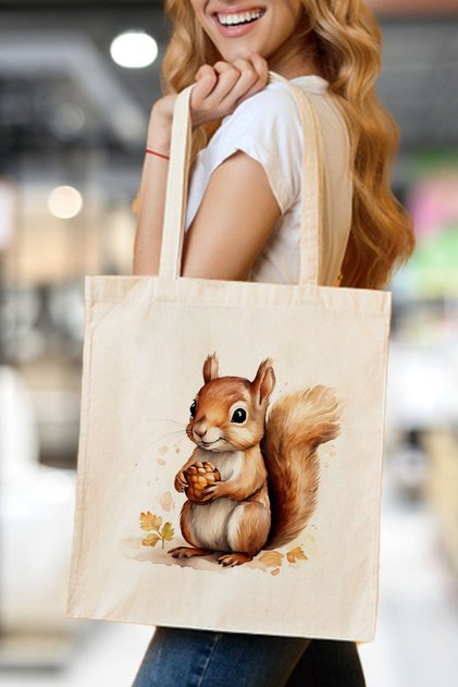 Squirrel Themed Cloth Bag