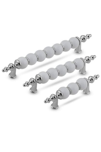 Polymer Modern Luxury Furniture Cabinet Drawer Handles (2 Pieces) 128 Mm Chrome
