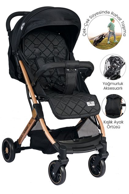 Fiorano Kabin Boy Bebek Arabası - Black