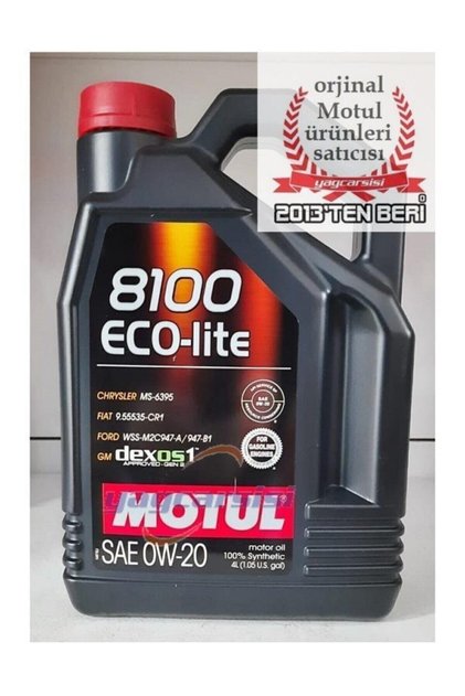 8100 Eco-lite 0w20 4 L Gm Dexos1 Gen 2 Onaylı Ü/t:21