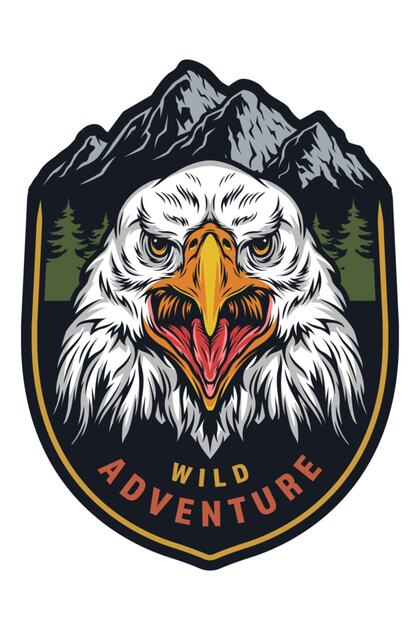 Off Road Camping Adventure Camping Eagle Eagle Sticker 10 X 7.5 Cm