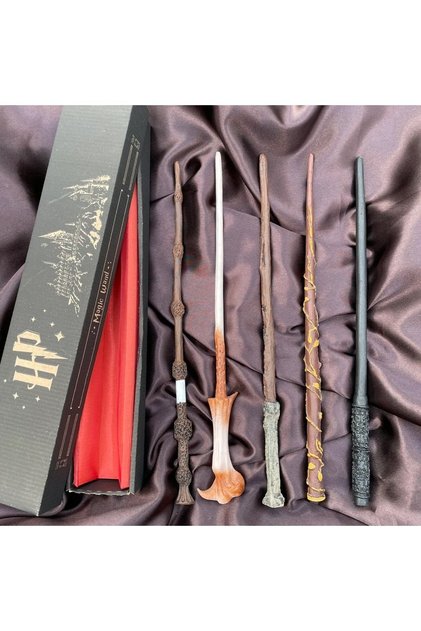 Harry Potter Asası 5'li Asa Seti Harry Hermione Voldemort Dumbledore Snape